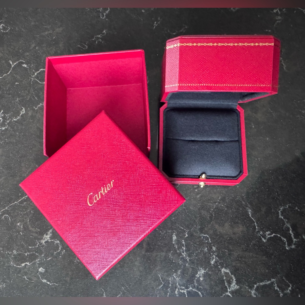 Cartier Ring Box and Bag Set
